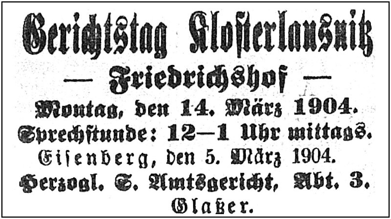 1904-03-14 Kl Gerichtstag